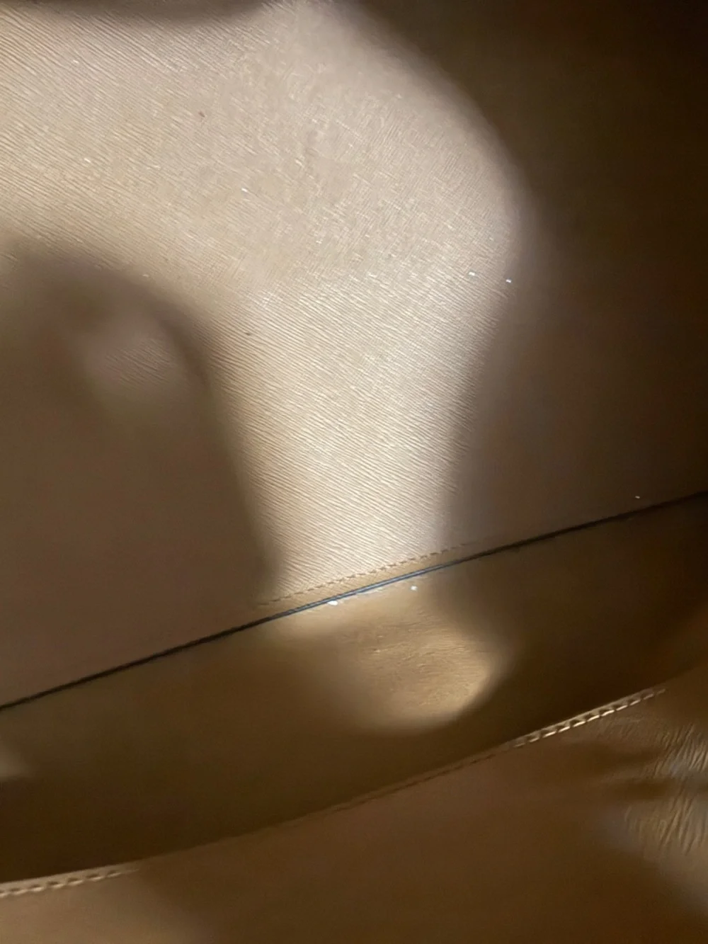 Michael Kors Camel Saffiano Leather Tote with Gold Hardware - Picture 4 of 6